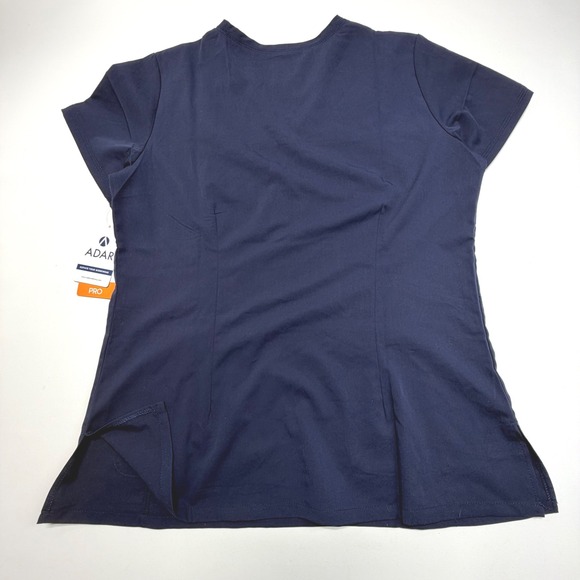 Adar Pro Women's Scrub Top Large Navy Tailored Fit NWT Medical Uniform P9400 - Picture 3 of 7